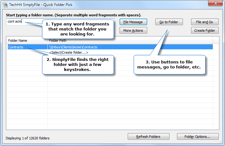 SimplyFile QuickPick folder screenshot