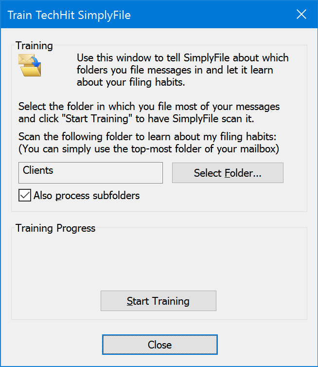 Train SimplyFile window