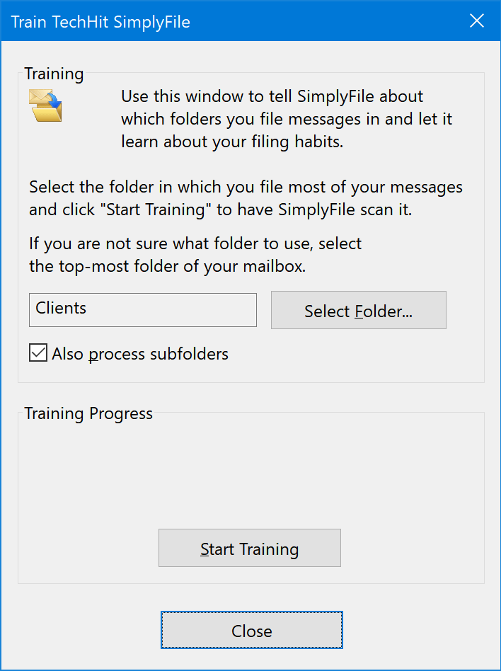 Train SimplyFile window
