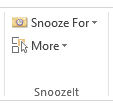 SnoozeIt on the Outlook Ribbon