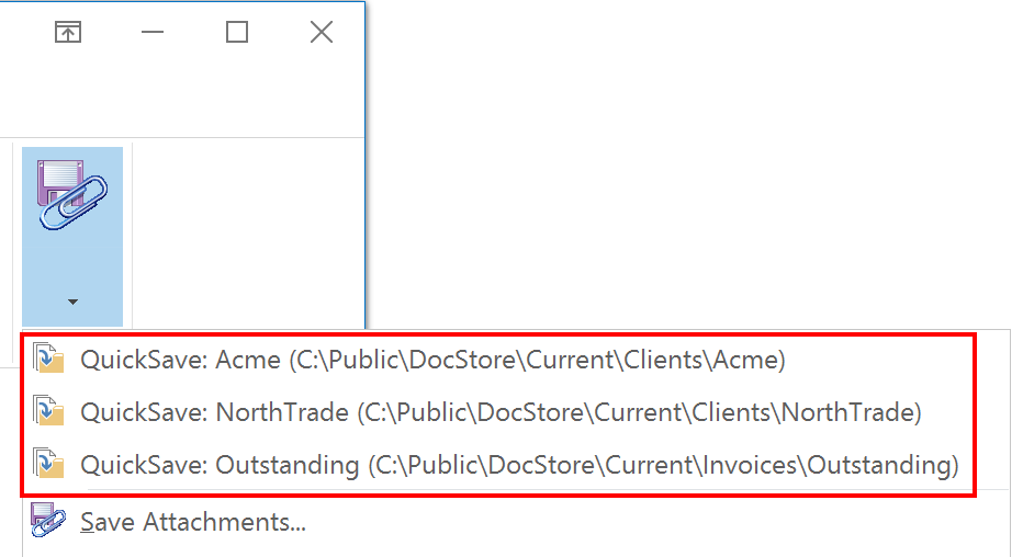 EZDetach QuickSave commands