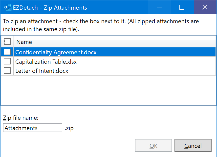 Zip Outlook Attachments Before Sending EZDetach User Guide