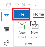 Click Ribbon File Tab