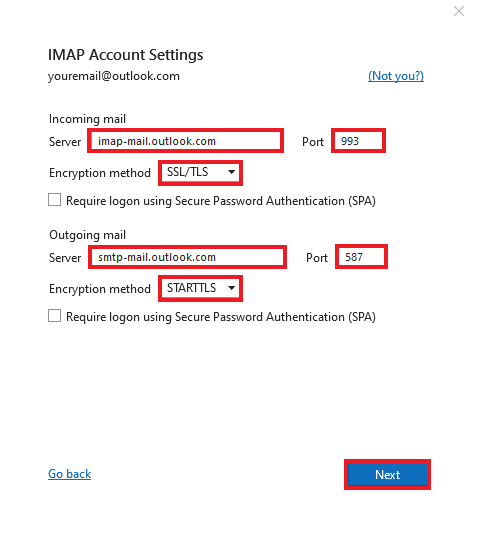 IMAP Settings