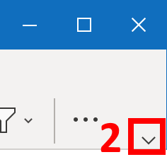 Buttons to expand Outlook Ribbon
