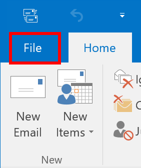 Click Ribbon File Tab