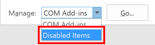 Select Disabled Items