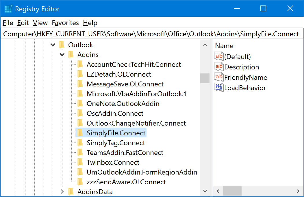 Registry entry to prevent Outlook from disablign an add-in