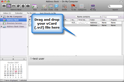 import a .vcf file into outlook people for mac