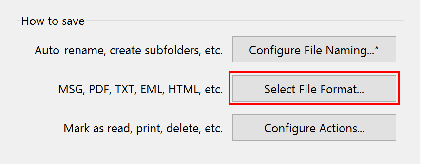 Select Format button